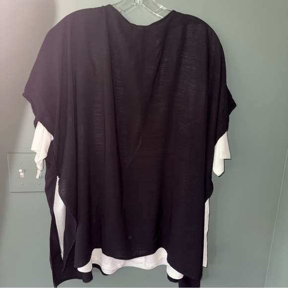 The Pioneer Woman Crochet Front Ruana Layering Piece - Black - Picture 2 of 12